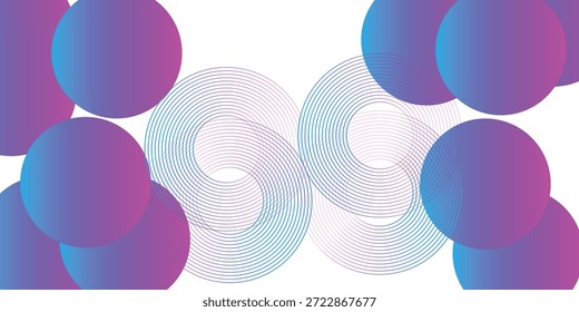 Abstrakter Hintergrund Mehrfarbiges Design. Zusammensetzung von flüssigen Gradientenkreisformen. Futuristisches DesignI-Illustrationen Vektorgrafiken