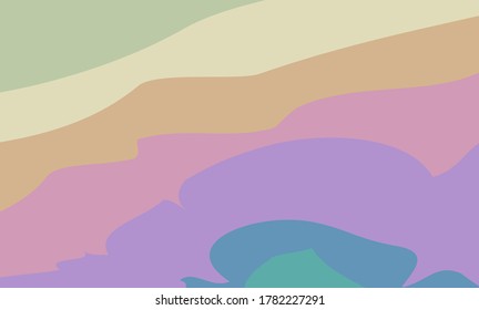 Fondo abstracto con dibujo multicolor. Arte moderno. Composición horizontal
