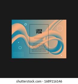 Abstract background with multicolored flow and linear shapes. Vector illustration template. Multipurpose abstract design for covers, flyers, banners, web page background, poster, booklet or brochure.