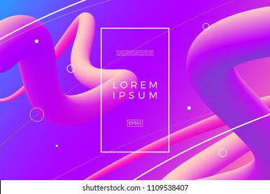 Abstract background with multicolored flow liquid shapes. Vector illustration template. Multipurpose abstract design for covers, flyers, banners, web page background, poster, booklet or brochure.
