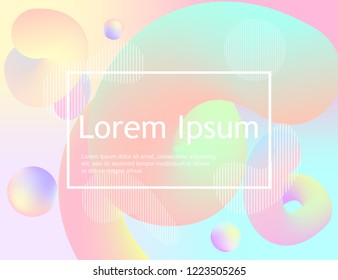 Abstract background with multicolored flow liquid shapes. Vector illustration template. Multipurpose abstract design for covers, flyers, banners, web page background, poster, booklet or brochure
