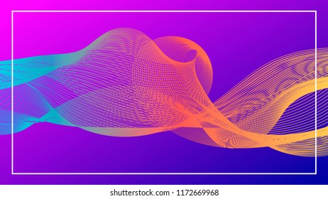 Abstract background with multicolored flow shapes, waves, smoke. Universal design for covers, flyers, banners, greeting card, booklet and brochure. Vector 