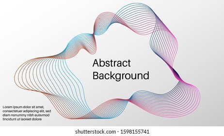 Abstract background with multicolored flow shapes, waves, smoke. Universal design for covers, flyers, banners, greeting card, booklet and brochure. Vector  