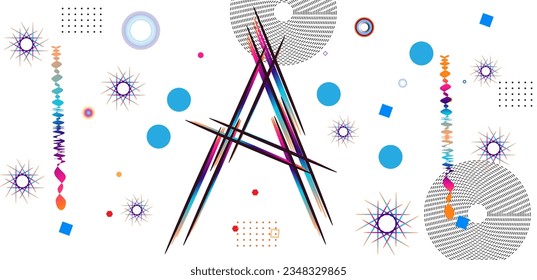 Abstract background with multicolored geometric elements. Vector illustration for your design