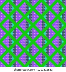 Abstract background multicolored geometric grid seamless cube.