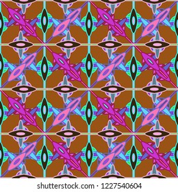 Abstract background multicolored geometric seamless pattern.