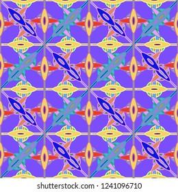 Abstract background multicolored geometric seamless pattern.