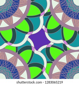 Abstract background multicolored geometric seamless pattern.