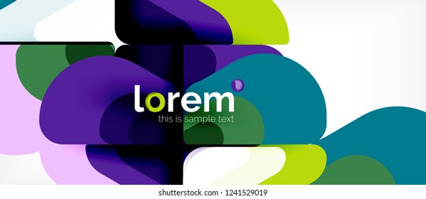Abstract background - multicolored geometric shapes modern design. Trendy abstract layout template for business or technology presentation or web brochure cover, wallpaper. Vector illustration