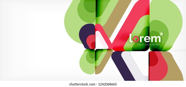 Abstract background - multicolored geometric shapes modern design. Trendy abstract layout template for business or technology presentation or web brochure cover, wallpaper. Vector illustration