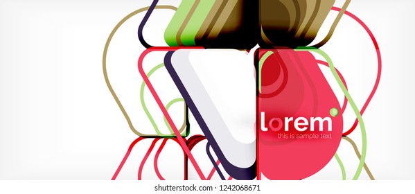 Abstract background - multicolored geometric shapes modern design. Trendy abstract layout template for business or technology presentation or web brochure cover, wallpaper. Vector illustration