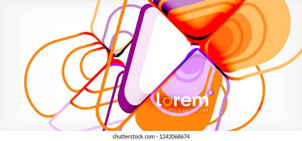 Abstract background - multicolored geometric shapes modern design. Trendy abstract layout template for business or technology presentation or web brochure cover, wallpaper. Vector illustration