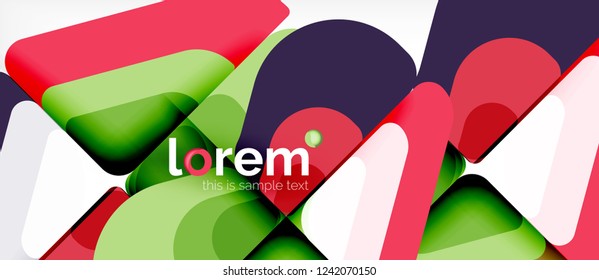 Abstract background - multicolored geometric shapes modern design. Trendy abstract layout template for business or technology presentation or web brochure cover, wallpaper. Vector illustration