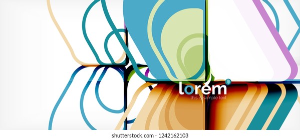 Abstract background - multicolored geometric shapes modern design. Trendy abstract layout template for business or technology presentation or web brochure cover, wallpaper. Vector illustration