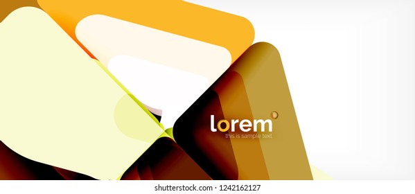 Abstract background - multicolored geometric shapes modern design. Trendy abstract layout template for business or technology presentation or web brochure cover, wallpaper. Vector illustration
