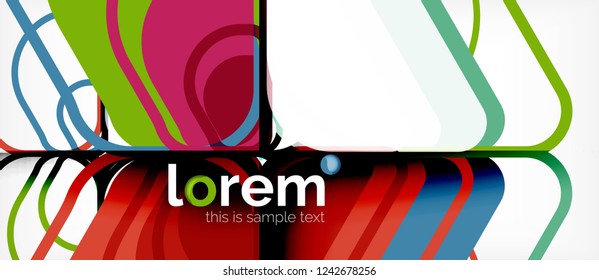 Abstract background - multicolored geometric shapes modern design. Trendy abstract layout template for business or technology presentation or web brochure cover, wallpaper. Vector illustration