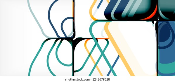 Abstract background - multicolored geometric shapes modern design. Trendy abstract layout template for business or technology presentation or web brochure cover, wallpaper. Vector illustration