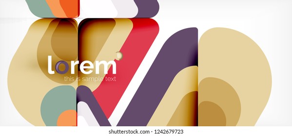 Abstract background - multicolored geometric shapes modern design. Trendy abstract layout template for business or technology presentation or web brochure cover, wallpaper. Vector illustration