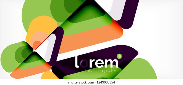 Abstract background - multicolored geometric shapes modern design. Trendy abstract layout template for business or technology presentation or web brochure cover, wallpaper. Vector illustration