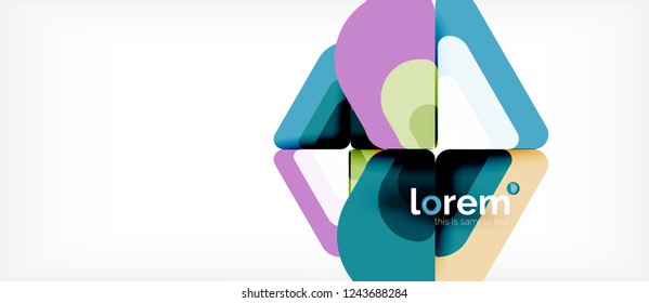 Abstract background - multicolored geometric shapes modern design. Trendy abstract layout template for business or technology presentation or web brochure cover, wallpaper. Vector illustration