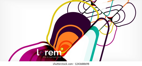 Abstract background - multicolored geometric shapes modern design. Trendy abstract layout template for business or technology presentation or web brochure cover, wallpaper. Vector illustration