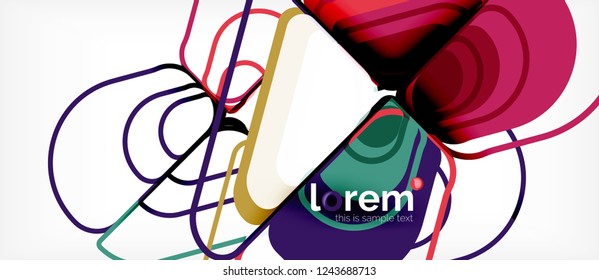 Abstract background - multicolored geometric shapes modern design. Trendy abstract layout template for business or technology presentation or web brochure cover, wallpaper. Vector illustration