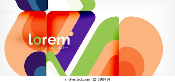 Abstract background - multicolored geometric shapes modern design. Trendy abstract layout template for business or technology presentation or web brochure cover, wallpaper. Vector illustration