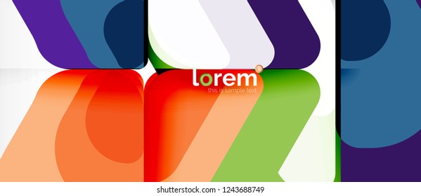 Abstract background - multicolored geometric shapes modern design. Trendy abstract layout template for business or technology presentation or web brochure cover, wallpaper. Vector illustration