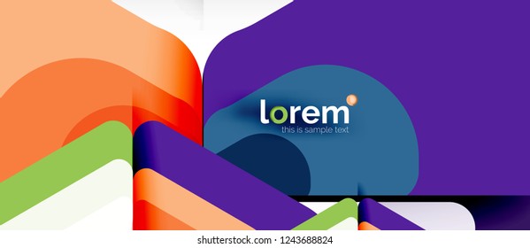 Abstract background - multicolored geometric shapes modern design. Trendy abstract layout template for business or technology presentation or web brochure cover, wallpaper. Vector illustration