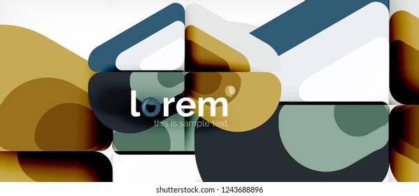 Abstract background - multicolored geometric shapes modern design. Trendy abstract layout template for business or technology presentation or web brochure cover, wallpaper. Vector illustration