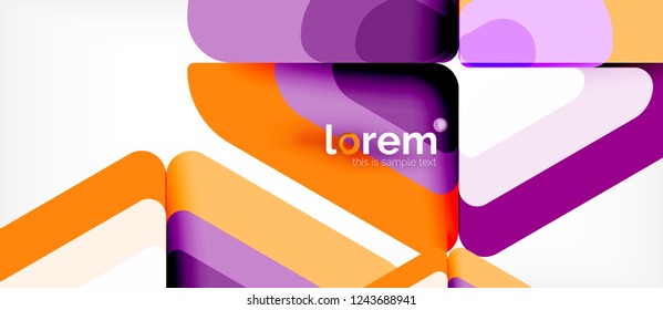 Abstract background - multicolored geometric shapes modern design. Trendy abstract layout template for business or technology presentation or web brochure cover, wallpaper. Vector illustration