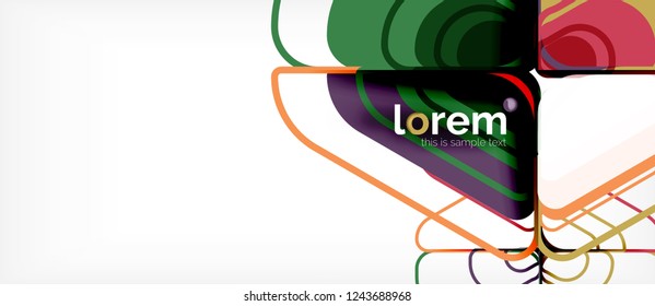 Abstract background - multicolored geometric shapes modern design. Trendy abstract layout template for business or technology presentation or web brochure cover, wallpaper. Vector illustration