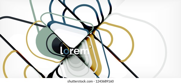 Abstract background - multicolored geometric shapes modern design. Trendy abstract layout template for business or technology presentation or web brochure cover, wallpaper. Vector illustration