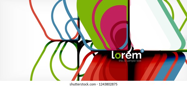 Abstract background - multicolored geometric shapes modern design. Trendy abstract layout template for business or technology presentation or web brochure cover, wallpaper. Vector illustration