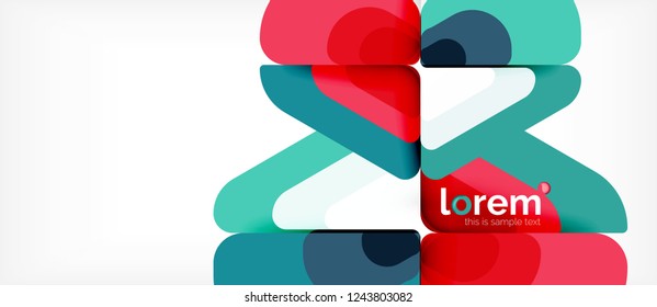 Abstrakter Hintergrund - mehrfarbige geometrische Formen, modernes Design. Trendy abstrakte Layout-Vorlage für Geschäfts- oder Technologiepräsentation oder Web-Broschüre Titelbild, Bildschirmhintergrund. Vektorgrafik