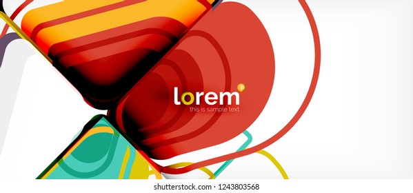 Abstract background - multicolored geometric shapes modern design. Trendy abstract layout template for business or technology presentation or web brochure cover, wallpaper. Vector illustration