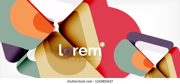 Abstract background - multicolored geometric shapes modern design. Trendy abstract layout template for business or technology presentation or web brochure cover, wallpaper. Vector illustration