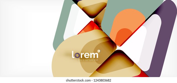 Abstract background - multicolored geometric shapes modern design. Trendy abstract layout template for business or technology presentation or web brochure cover, wallpaper. Vector illustration