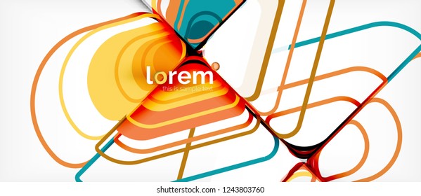 Abstract background - multicolored geometric shapes modern design. Trendy abstract layout template for business or technology presentation or web brochure cover, wallpaper. Vector illustration