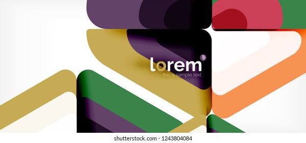 Abstract background - multicolored geometric shapes modern design. Trendy abstract layout template for business or technology presentation or web brochure cover, wallpaper. Vector illustration