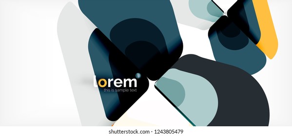 Abstract background - multicolored geometric shapes modern design. Trendy abstract layout template for business or technology presentation or web brochure cover, wallpaper. Vector illustration
