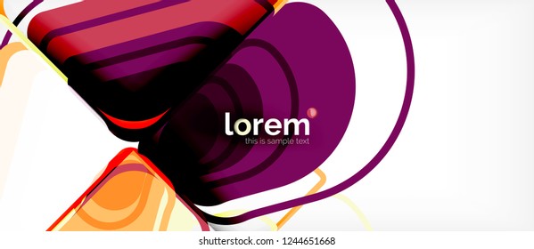 Abstract background - multicolored geometric shapes modern design. Trendy abstract layout template for business or technology presentation or web brochure cover, wallpaper. Vector illustration