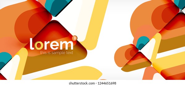 Abstract background - multicolored geometric shapes modern design. Trendy abstract layout template for business or technology presentation or web brochure cover, wallpaper. Vector illustration