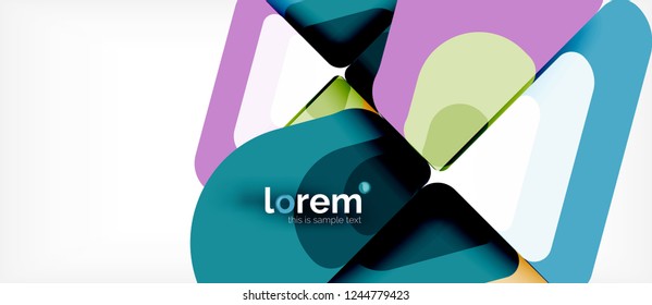 Abstract background - multicolored geometric shapes modern design. Trendy abstract layout template for business or technology presentation or web brochure cover, wallpaper. Vector illustration