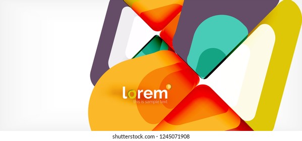 Abstract background - multicolored geometric shapes modern design. Trendy abstract layout template for business or technology presentation or web brochure cover, wallpaper. Vector illustration