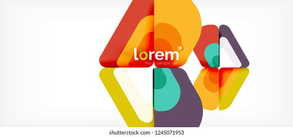 Abstract background - multicolored geometric shapes modern design. Trendy abstract layout template for business or technology presentation or web brochure cover, wallpaper. Vector illustration
