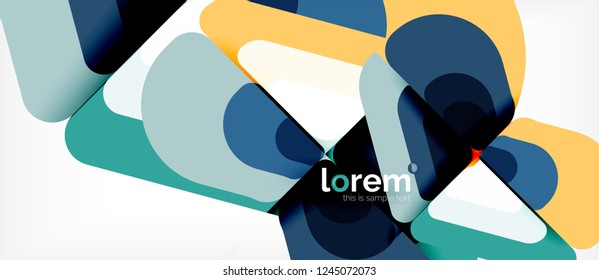 Abstract background - multicolored geometric shapes modern design. Trendy abstract layout template for business or technology presentation or web brochure cover, wallpaper. Vector illustration