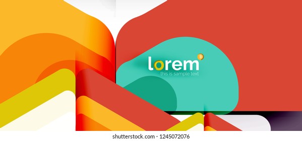 Abstract background - multicolored geometric shapes modern design. Trendy abstract layout template for business or technology presentation or web brochure cover, wallpaper. Vector illustration