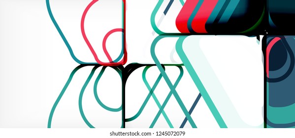 Abstract background - multicolored geometric shapes modern design. Trendy abstract layout template for business or technology presentation or web brochure cover, wallpaper. Vector illustration