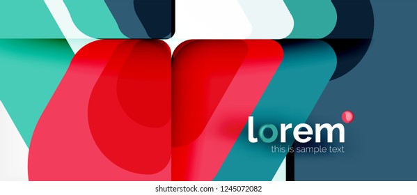 Abstract background - multicolored geometric shapes modern design. Trendy abstract layout template for business or technology presentation or web brochure cover, wallpaper. Vector illustration